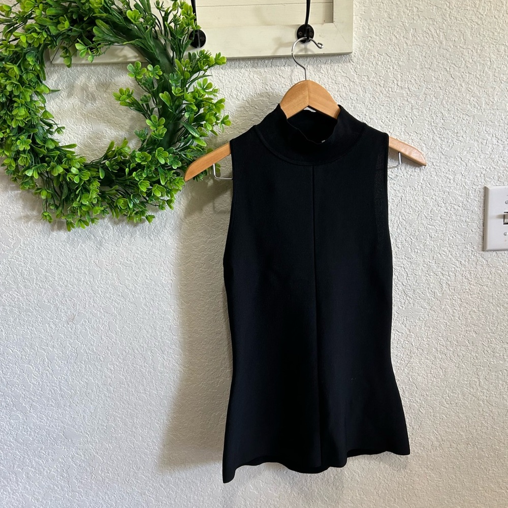 Witchery Black Lace Open Back  Tunic Top Sz Small